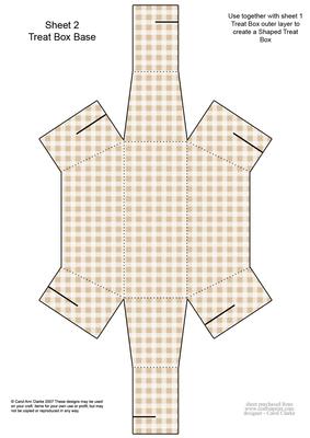 Wedding Cake Shaped Treat or Favour Box Sheet 2