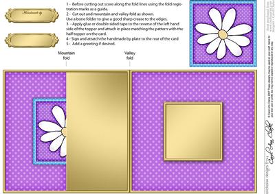 Daisy No-hole Fold Back Card