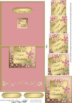 Floral Birthday No-hole Over the Edge N Spiral Pyramid