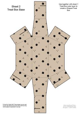Ditsy Daisy Handbag Shaped Treat or Favour Box Sheet 2