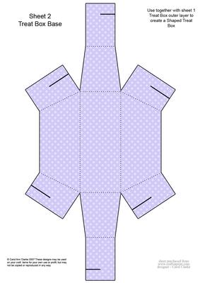 Fluttery Butterfly Shaped Treat or Favour Box Sheet 2
