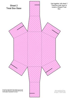 Fluttery Butterfly Shaped Treat or Favour Box Sheet 2