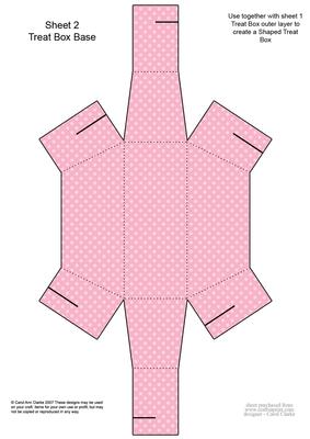 Fluttery Butterfly Shaped Treat or Favour Box Sheet 2
