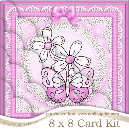 8 x 8 Fluttery Butterfly Kit with Scalloped Corners