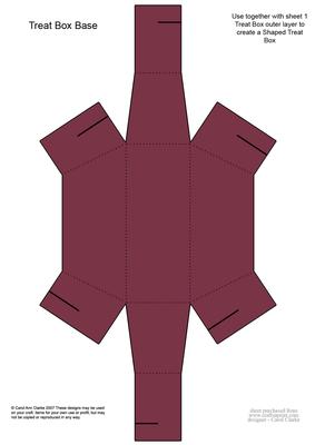Dressed to Thrill! Shaped Treat or Favour Box Sheet 2