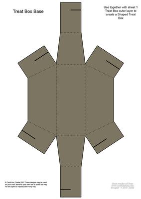 Dressed to Thrill! Shaped Treat or Favour Box Sheet 2