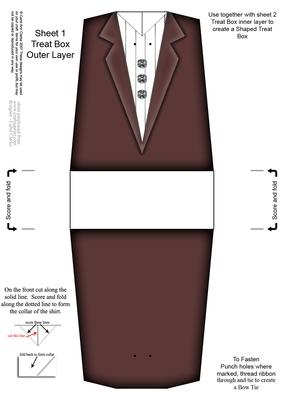 Dressed to Thrill! Shaped Treat or Favour Box Sheet 1