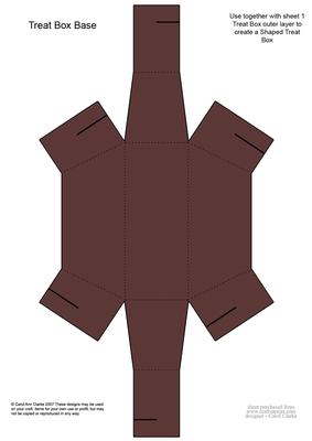 Dressed to Thrill! Shaped Treat or Favour Box Sheet 2