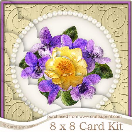 8 x 8 Flowers and Pearls Kit with Scalloped Corners