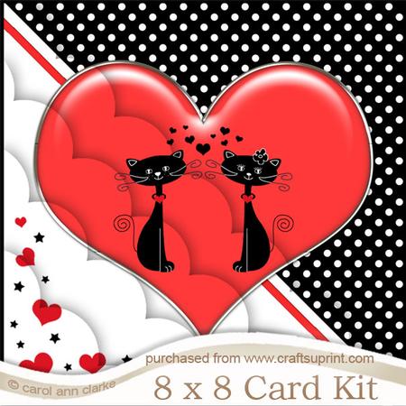 8 x 8 Kool Kats Purrfect Love Kit with Scalloped Corners