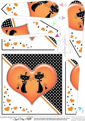 Kool Kats Purrfect Love Fan Pyramage Topper