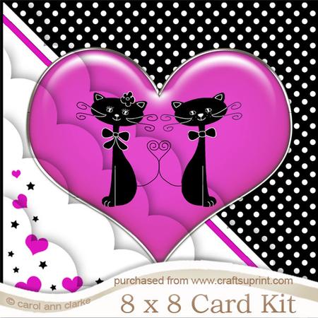 8 x 8 Kool Kats Purrfect Love Kit with Scalloped Corners