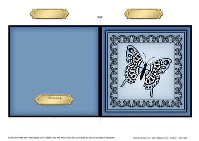 Big Butterfly Cut and Fold Card