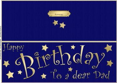Large Dl Birthday Dad Quick Cut and Fold Card