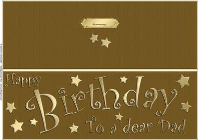 Large Dl Birthday Dad Quick Cut and Fold Card