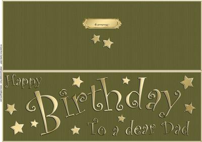 Large Dl Birthday Dad Quick Cut and Fold Card