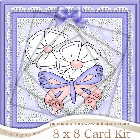 8 x 8 Fluttery Butterfly Twisted Tunnel Card Kit