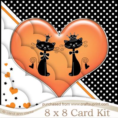 8 x 8 Kool Kats Purrfect Love Kit with Scalloped Corners