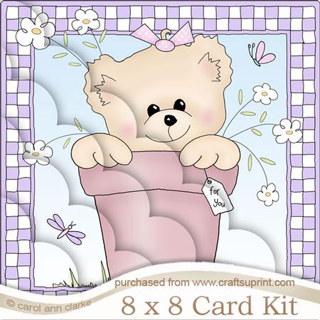 8 x 8 Flowerpot Ted Kit with Scalloped Corners