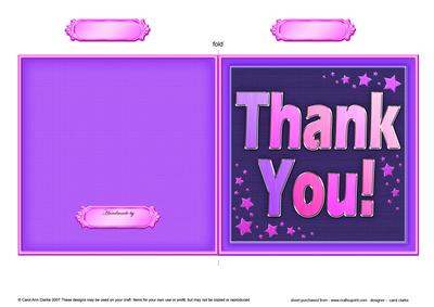 Thank You Quick Cut and Fold Card