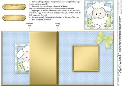 Little Lamb No-hole Fold Back Card