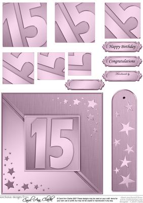 15th Metallic Age Quick Card with Twisted Pyramage