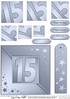 15th Metallic Age Quick Card with Twisted Pyramage