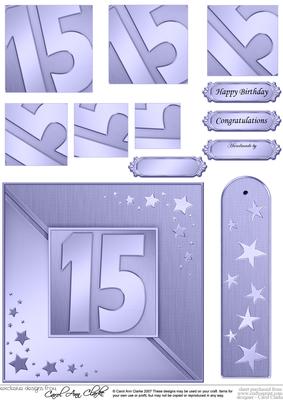 15th Metallic Age Quick Card with Twisted Pyramage