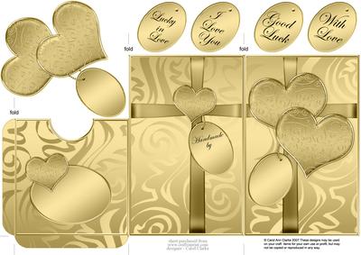 Elegant Romantic Hearts Lottery Wallet Card