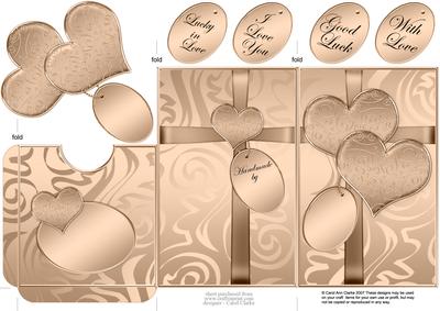 Elegant Romantic Hearts Lottery Wallet Card