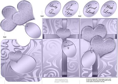 Elegant Romantic Hearts Lottery Wallet Card