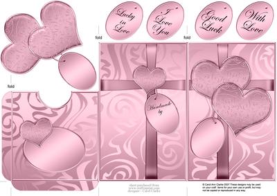 Elegant Romantic Hearts Lottery Wallet Card