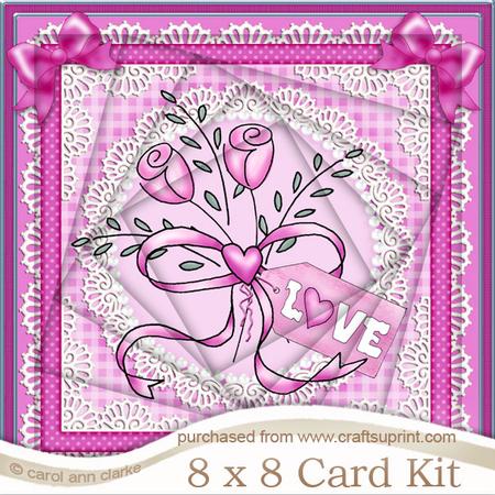 8 x 8 Lovely Roses Twisted Tunnel Card Kit