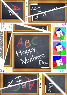 Happy Mothers Day Blackboard Twisted Spiral Side Stacker
