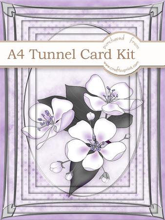 A4 Apple Blossom in Lilac Tunnel Card Kit