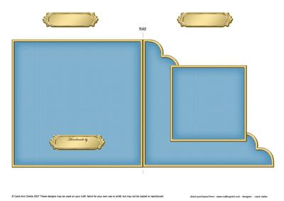 Cut and Fold Corner Card Plain Card Base