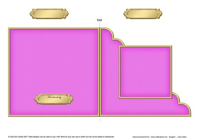 Cut and Fold Corner Card Plain Card Base