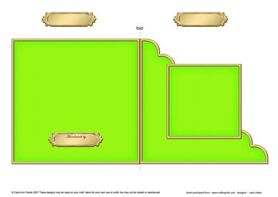 Cut and Fold Corner Card Plain Card Base
