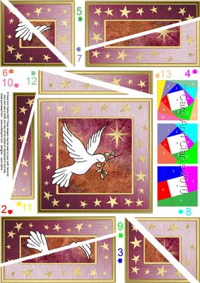 Christmas Dove Twisted Spiral Side Stacker