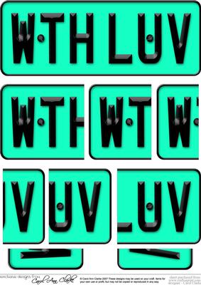With Love Novelty Number Plate with Side Stacker