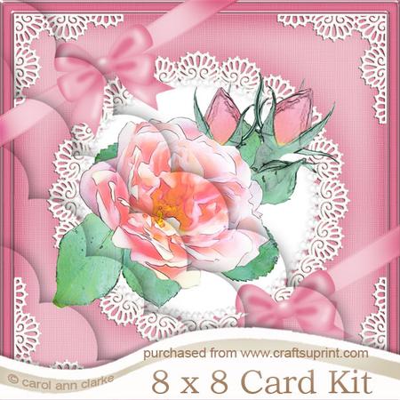 8 x 8 Rose and Lace Kit with Scalloped Corners