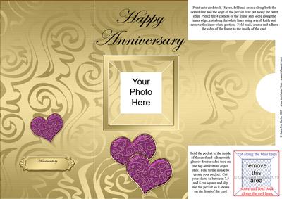 Add a Photo Anniversary Card with Easy Fold Frame