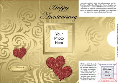 Add a Photo Anniversary Card with Easy Fold Frame