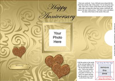 Add a Photo Anniversary Card with Easy Fold Frame
