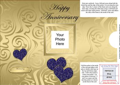 Add a Photo Anniversary Card with Easy Fold Frame