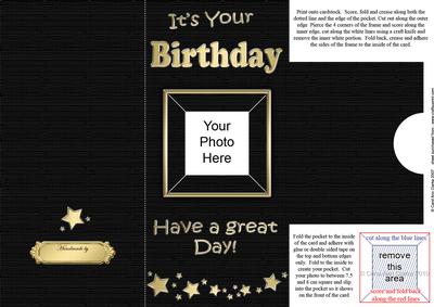 Add a Photo Birthday Card with Easy Fold Frame