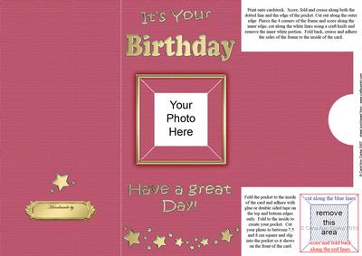 Add a Photo Birthday Card with Easy Fold Frame