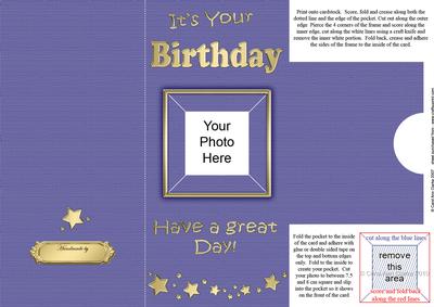 Add a Photo Birthday Card with Easy Fold Frame