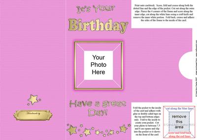 Add a Photo Birthday Card with Easy Fold Frame