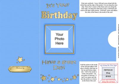 Add a Photo Birthday Card with Easy Fold Frame